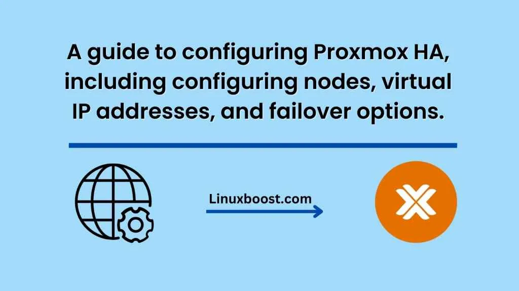 A guide to configuring Proxmox HA, including configuring nodes, virtual IP addresses, and failover options.