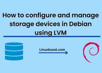 How to configure and manage storage devices in Debian using LVM