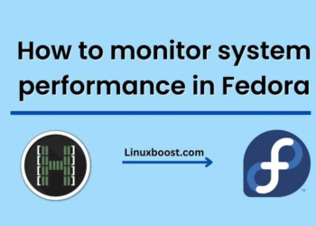 How to monitor system resources and performance in Fedora using tools like top, htop, and sar