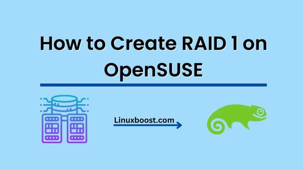 How to Create RAID 1 on OpenSUSE