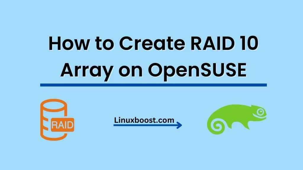 How to Create RAID 10 Array on OpenSUSE