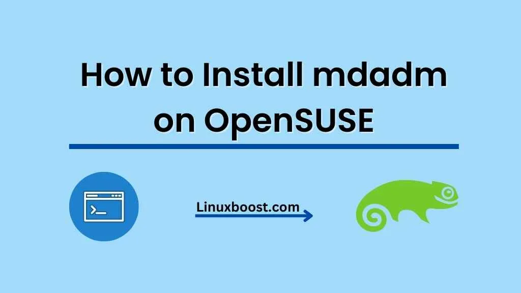 How to Install mdadm on OpenSUSE