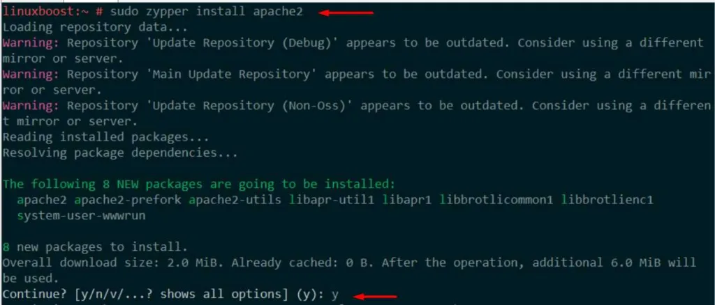 Install Apache on openSUSE