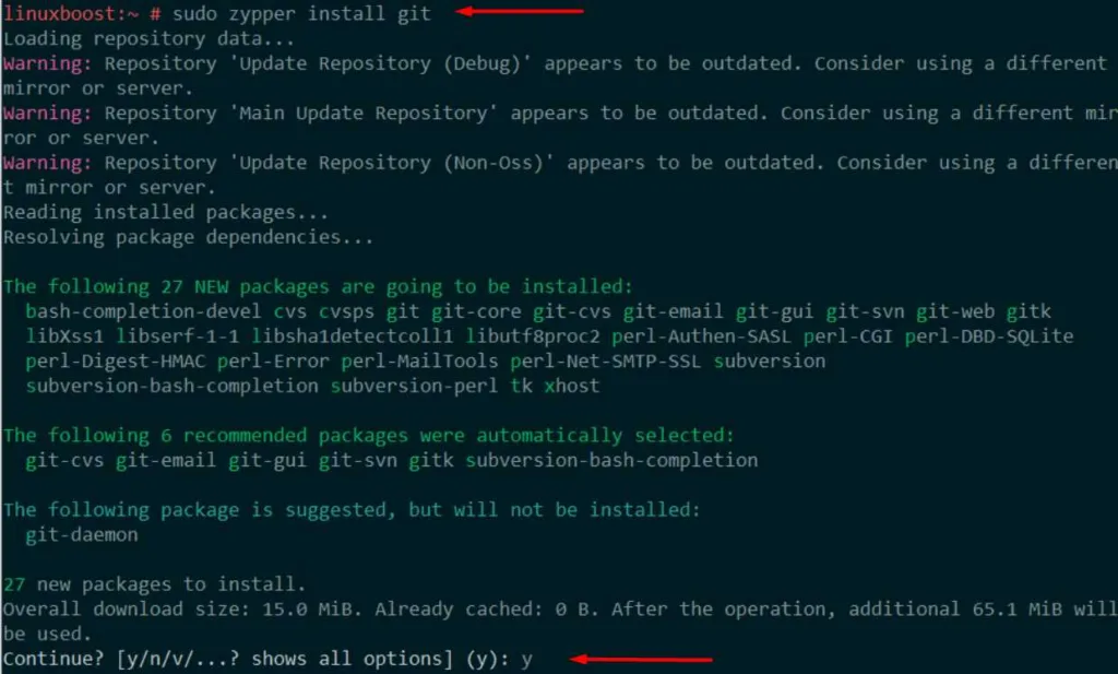 Install Git on openSUSE