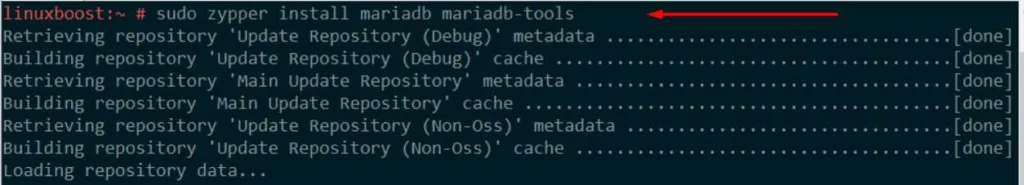 Installing MariaDB on openSUSE