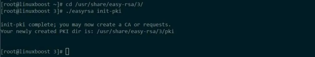 easyrsa init-pki