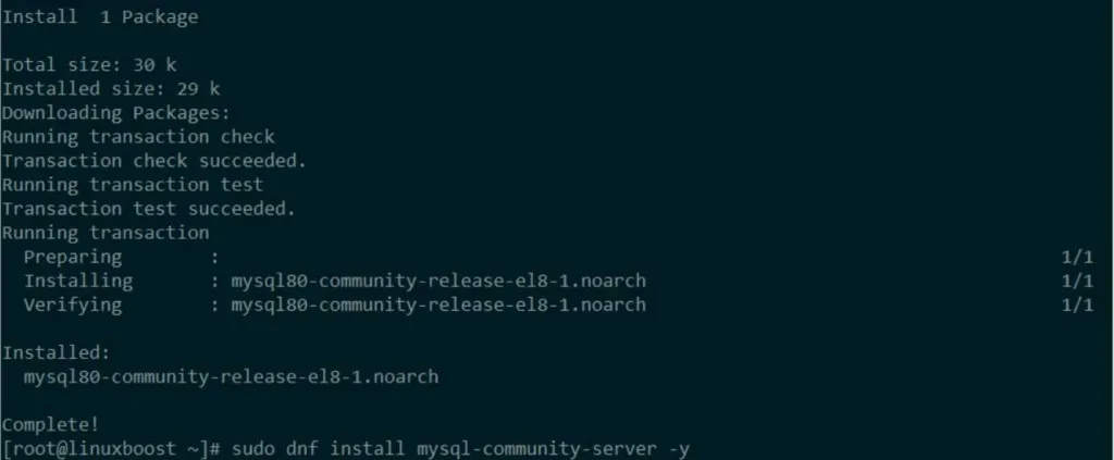  Install MySQL