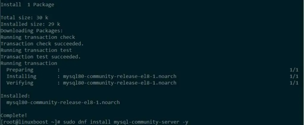 Install MySQL