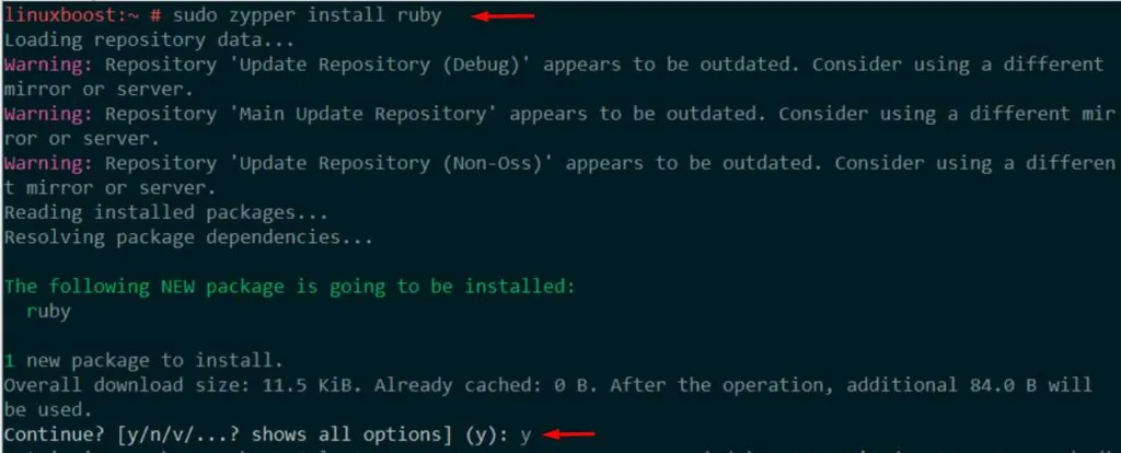 Install Ruby Using the Package Manager