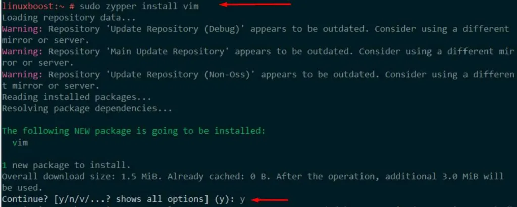 Installing Vim on openSUSE